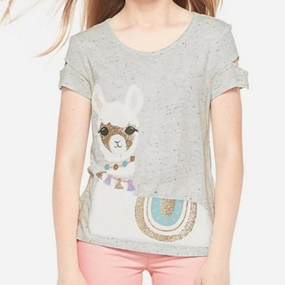 Justice Other - Justice ~ Llama with reversible sequin top